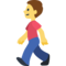 Man Walking emoji on Facebook